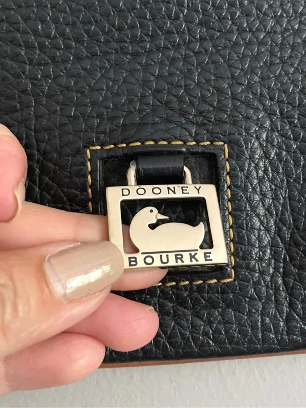 Dooney & Bourke Black Leather Wristlet / Clutch Purse